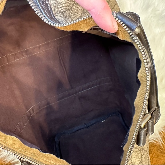 🧡🧡 AUTHENTIC GUCCI GG Monogram Medium Joy Boston Dark Brown 👜👜 - Picture 14 of 16